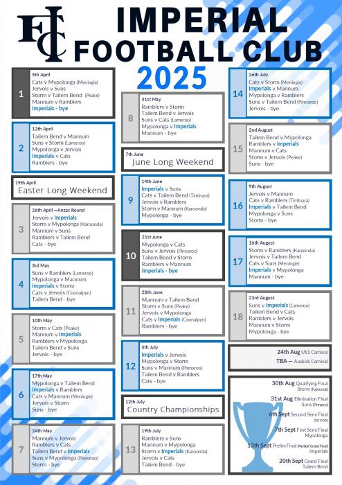 2025 Fixture